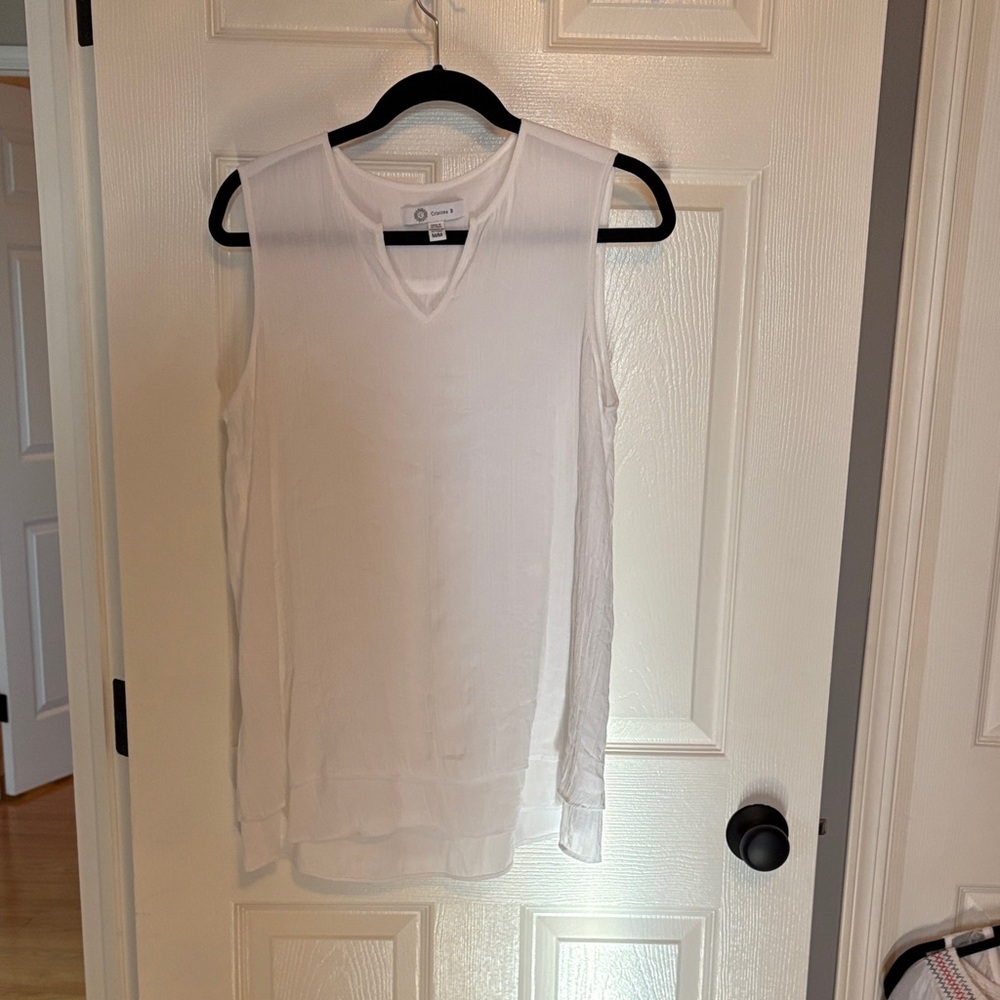 Christina B White V-Neck Top